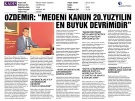 Başkanımız Gazi Özdemir'den Medeni Kanun'un kabul edilmesinin yıldönümü mesajı