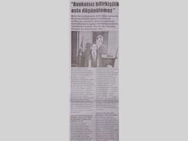 BASINDA BAROMUZ (Baro Bşk. Er, "Avukatsız Bilirkişilik Düşünülemez" Dedi)