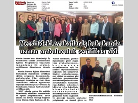 BASINDA BAROMUZ (İş Hukukunda Uzman Arabuluculuk Sertifika Töreni)