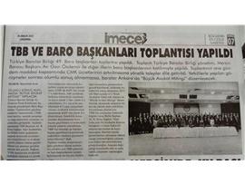 Baro Başkanları, CMK ücret gündemiyle toplandı