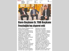 BASINDA BAROMUZ (Baro Başkanımız ve Başkan Yardımcımız, TBB Bşk. Feyzioğlu'nu Ziyaret Etti)