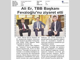 BASINDA BAROMUZ (Baro Başkanımız ve Başkan Yardımcımız, TBB Bşk. Feyzioğlu'nu Ziyaret Etti)