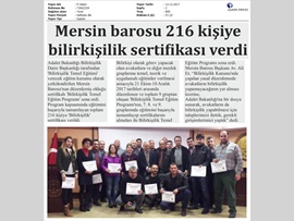 BASINDA BAROMUZ (Baromuz 216 Kişiye Bilirkişilik Sertifikası Verdi)