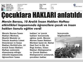 BASINDA BAROMUZ (Çocuk Hakları Eğitimi)