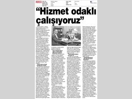 BASINDA BAROMUZ (Baro Başkanımız: "Hizmet Odaklı Çalışıyoruz")