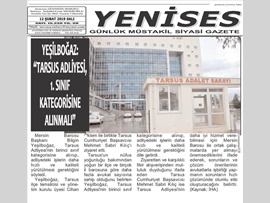 BASINDA BAROMUZ (Yeşilboğaz: "Tarsus Adliyesi 1. Sınıf Kategorisine Alınmalı")
