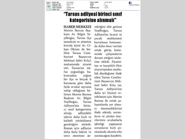 BASINDA BAROMUZ (Yeşilboğaz: "Tarsus Adliyesi 1. Sınıf Kategorisine Alınmalı")