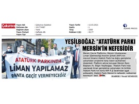 Mersin Barosu ve MERÇED, ATATÜRK Parkı'nı yutan davaya müdahale talebinde bulundu