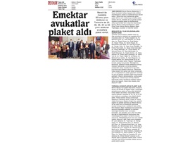 Meslekte Onur Plaket Töreni