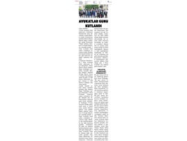 5 Nisan Avukatlar Günü Töreni