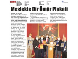 Meslekte Onur Plaket Töreni
