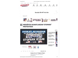 Otoparkın avukatlara ücretli olması protesto edildi