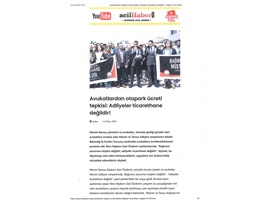 Otoparkın avukatlara ücretli olması protesto edildi