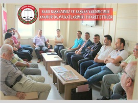 BARO BAŞKANIMIZ VE BAŞKAN YARDIMCIMIZ ANAMUR’DA AVUKATLARIMIZI ZİYARET ETTİLER