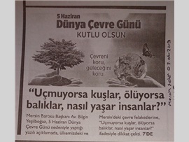 BASINDA BAROMUZ (Dünya Çevre Günü Mesajı)