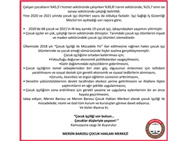 12 HAZİRAN ÇOCUK İŞÇİLİĞİ İLE MÜCADELE GÜNÜ