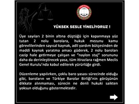 YÜKSEK SESLE YİNELİYORUZ !