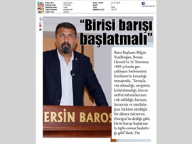 BASINDA BAROMUZ (Srebrestina Katliamı Kınama)