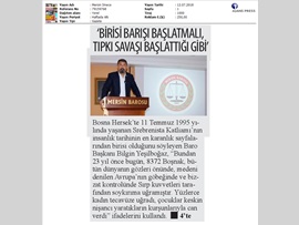 BASINDA BAROMUZ (Srebrestina Katliamı Kınama)