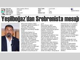 BASINDA BAROMUZ (Srebrestina Katliamı Kınama)