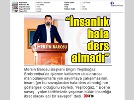 BASINDA BAROMUZ (Srebrestina Katliamı Kınama)
