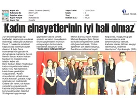 BASINDA BAROMUZ (Yeşilboğaz: "Kadın Cinayetlerinin İyi Hali Olmaz")