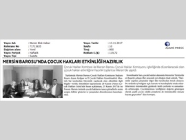 BASINDA BAROMUZ (Mersin Barosu'nda "Dünya Çocuk Hakları Günü" Etkinliğinin Hazırlık Toplantısı Yapıldı)