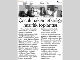 BASINDA BAROMUZ (Mersin Barosu'nda "Dünya Çocuk Hakları Günü" Etkinliğinin Hazırlık Toplantısı Yapıldı)