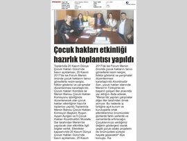 BASINDA BAROMUZ (Mersin Barosu'nda "Dünya Çocuk Hakları Günü" Etkinliğinin Hazırlık Toplantısı Yapıldı)
