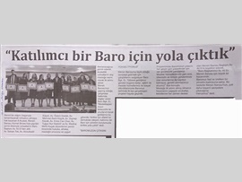 BASINDA BAROMUZ (Yemin töreninde konuşan Baro Başkanımız Av. Ali Er, "Katılımcı Bir Baro İçin Yola Çıktık" dedi.)