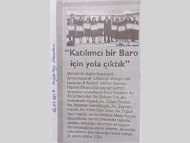 BASINDA BAROMUZ (Yemin töreninde konuşan Baro Başkanımız Av. Ali Er, "Katılımcı Bir Baro İçin Yola Çıktık" dedi.)