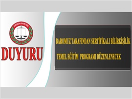 BAROMUZ TARAFINDAN BİLİRKİŞİLİK TEMEL EĞİTİM PROGRAMI DÜZENLENECEK
