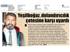 (BASINDA BAROMUZ)BAŞKANIMIZ YEŞİLBOĞAZ SAHTE AVUKATA KARŞI UYARDI