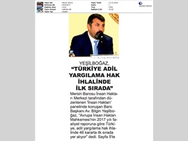 BASINDA BAROMUZ (Mersin Barosu İnsan Hakları Paneli Düzenledi)