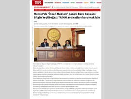 BASINDA BAROMUZ (Mersin Barosu İnsan Hakları Paneli Düzenledi)