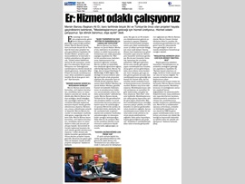BASINDA BAROMUZ (Baro Başkanımız: "Hizmet Odaklı Çalışıyoruz")