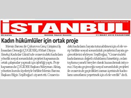 BASINDA BAROMUZ (Mersin Barosu-ÇUGİDER Cezaevindeki Kadınlar İçin İşbirliği Yaptı)