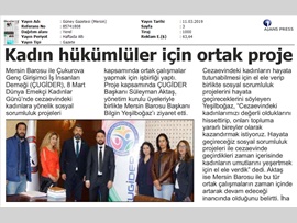 BASINDA BAROMUZ (Mersin Barosu-ÇUGİDER Cezaevindeki Kadınlar İçin İşbirliği Yaptı)