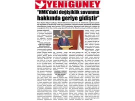 BASINDA BAROMUZ (Yeşilboğaz: "HMK'daki Değişiklik Savunma Hakkında Geriye Gidiştir")