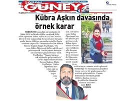 BASINDA BAROMUZ (Yeşilboğaz Kübra Aşkın Davasının Karar Duruşmasına Katıldı)