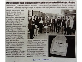 Mersin Barosu Dilek Ağacı Projesi