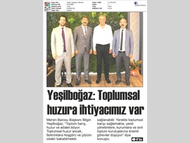 BASINDA BAROMUZ (Mezitli Belediye Başkanı Neşet Tarhan'a Ziyaret)