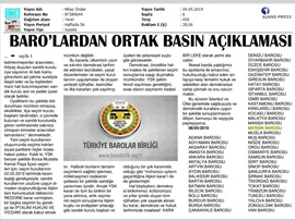 BASINDA BAROMUZ (YSK'nın Kararına 49 Barodan Ortak Açıklama)