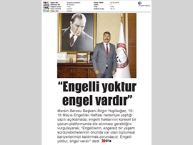 BASINDA BAROMUZ (Engelliler Günü Mesajı)