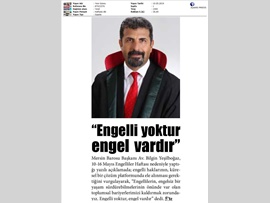 BASINDA BAROMUZ (Engelliler Günü Mesajı)