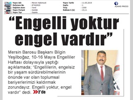 BASINDA BAROMUZ (Engelliler Günü Mesajı)