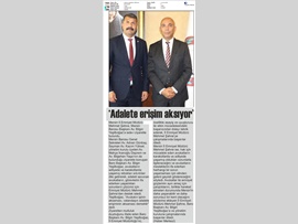 BASINDA BAROMUZ (Mersin İl Emniyet Müdür Mehmet Şahne'den Baro Başkanımıza Ziyaret)