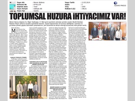 BASINDA BAROMUZ (Mersin İl Emniyet Müdür Mehmet Şahne'den Baro Başkanımıza Ziyaret)