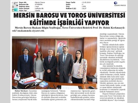 BASINDA BAROMUZ (Mersin Barosu-Toros Üniversitesi Eğitimde İşbirliği)