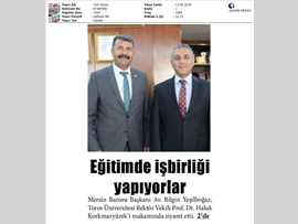 BASINDA BAROMUZ (Mersin Barosu-Toros Üniversitesi Eğitimde İşbirliği)